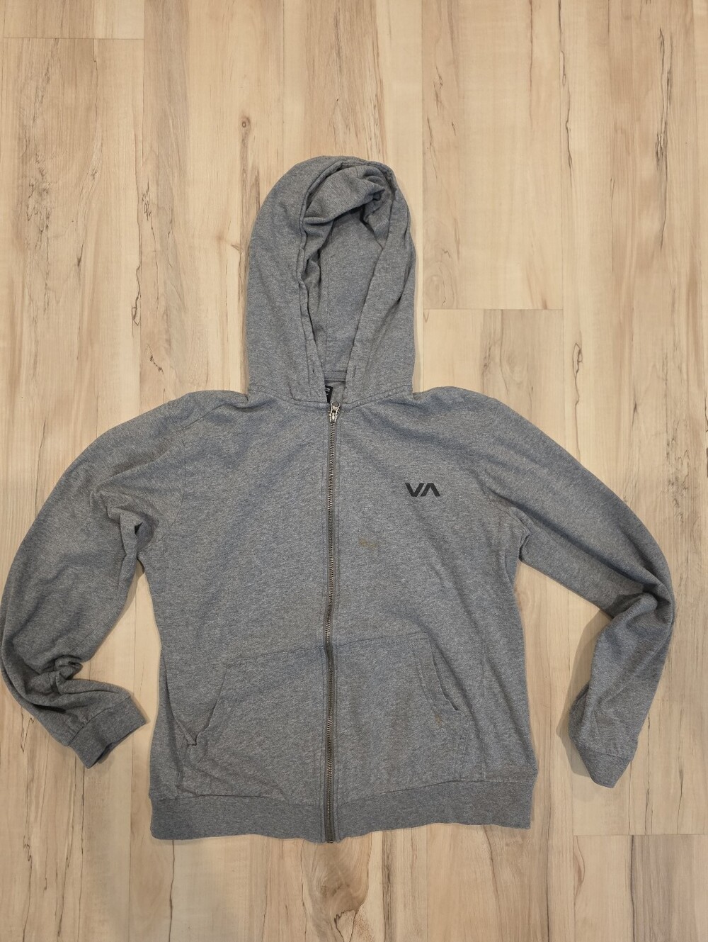 RVCA Grey Zip-Up Hoodie